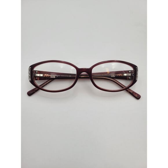 Salvatore Ferragamo Eyeglasses Frames 2609-B 462 Burgundy Red Silver 51-16-135 - Picture 1 of 13